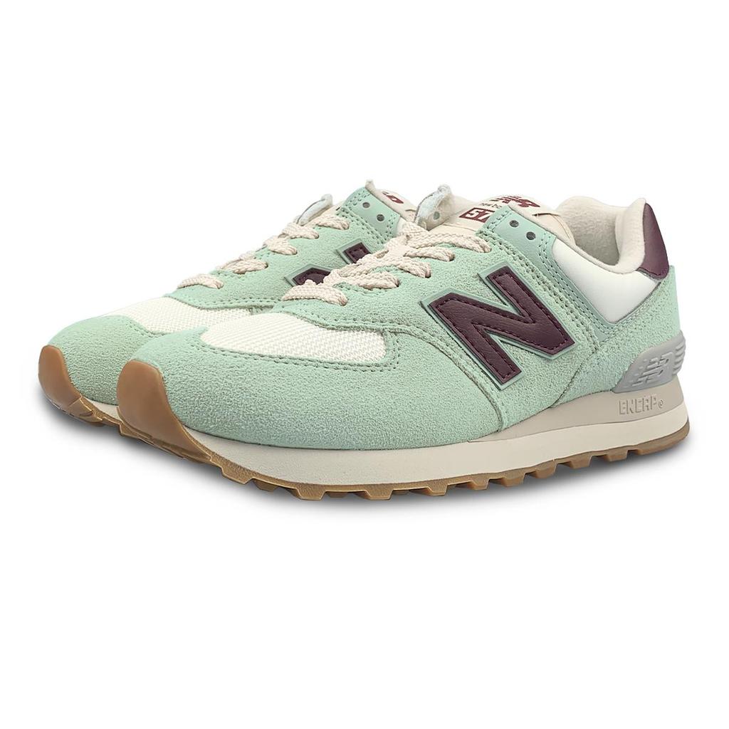 New Balance NB 574 Abrasion Resistant Low Top Running Shoes Women's Green Brown WL574RCF(Team652-NB)