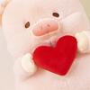 Hug Red Heart Simulation Pig Doll Toys PP Cotton Stuffed Pig Plushie Doll  Decorate Present