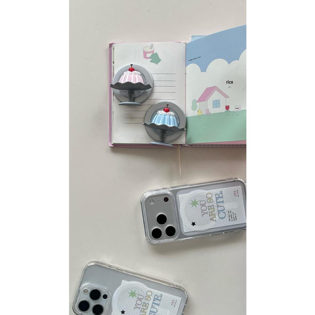 Kreativer Kirschkuchen Magnetischer Handy-Ständer & Hülle für iPhone 16/17 Pro Max - Damen Edition
