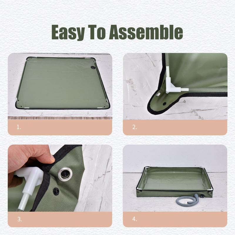 Shower Tent Awning Base Outdoor Folding Shower Enclosure Base Tent Awning Bottom Basin With Drainage Hole For Pet Bath RV