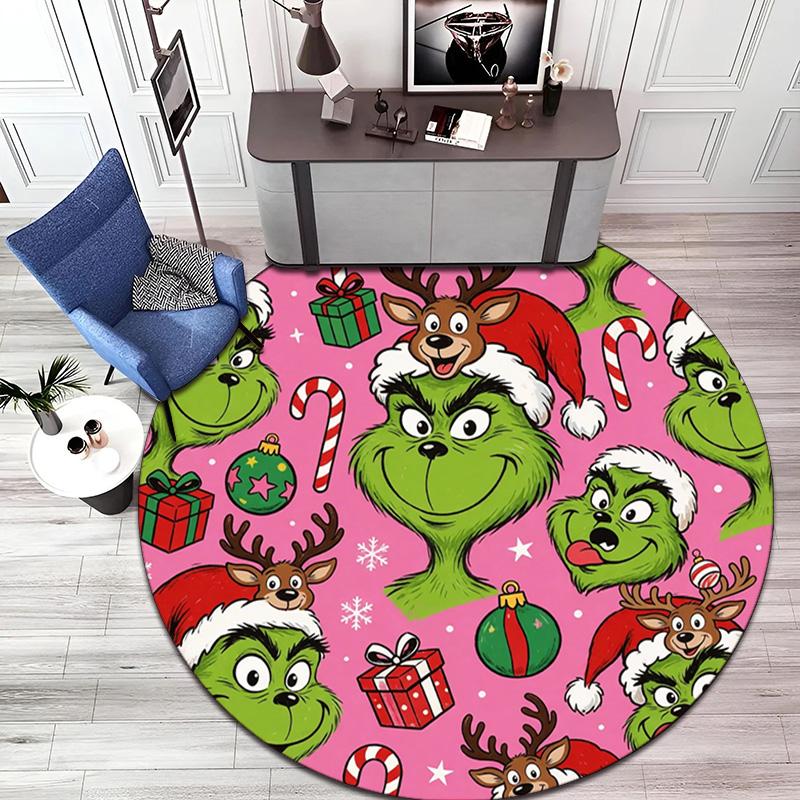 American Christmas Comedy How the Grinch Stole Christmas carpet Household goods decoration anti slip home table and chair mat aisle door mat carpet 25