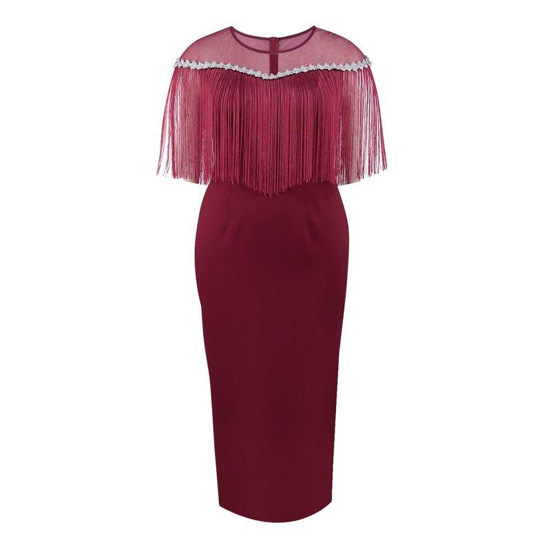 

110.00kg Amazon Dress Oversize Women s Clothing Wine color S