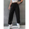 Women's Fashion Pants Casual Loose Sweatpants Drawstring Pants Solid Colour Elastic Waist Female Pants