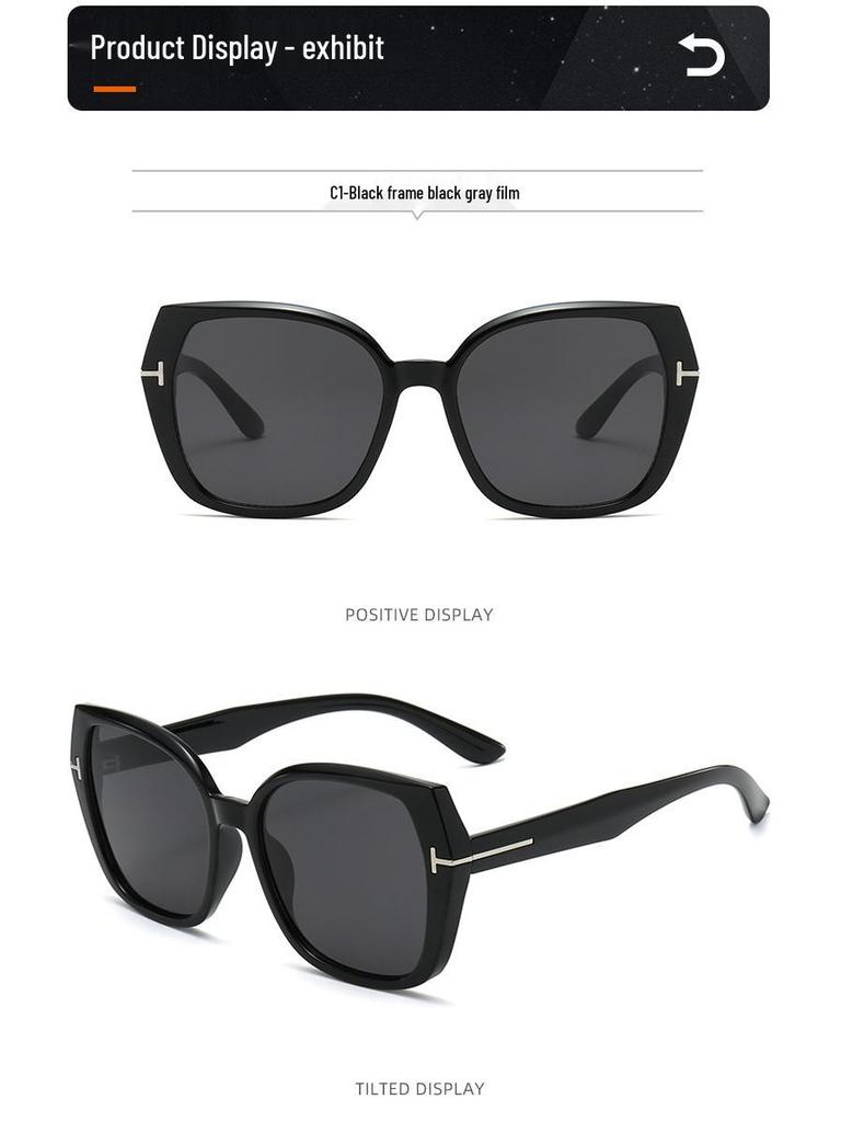 Women's Oversized Retro Square Sunglasses - High-End Sun Protection for Men & Women, Trendy European American Design