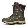 Army Green Camo High-Top Fleece-Lined Snow Boots for Men – Plus Size, Thick-Soled, Warm Winter Footwear