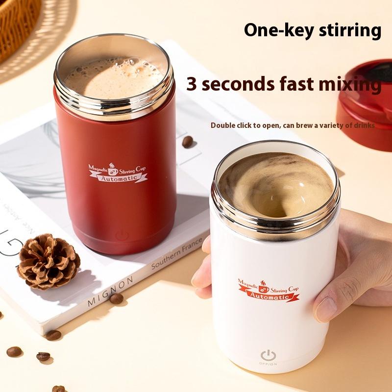 Fully Automatic Magnetic Stirring Cup, Smart Cup with Temperature Display, and Built-in Self-stirring Mechanism