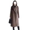 New Coat Spring and Autumn Medium and Long Large Size Woolen Korean Version Loose Woolen Coat Women