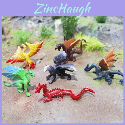 Plastic Monster Western Flying Dragon Children Animal Model Cake Topper For Kids Party Decor