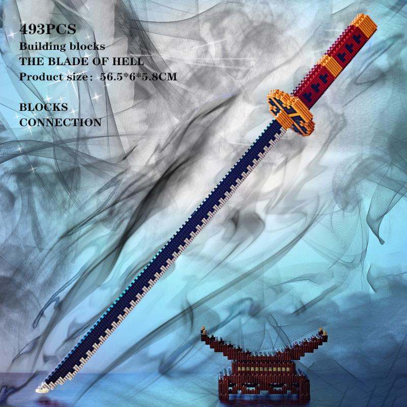 Samurai Sword Building Blocks Ninja Katana Japanese Anime Nichirin Knife Bricks Toy for Kids Adults
