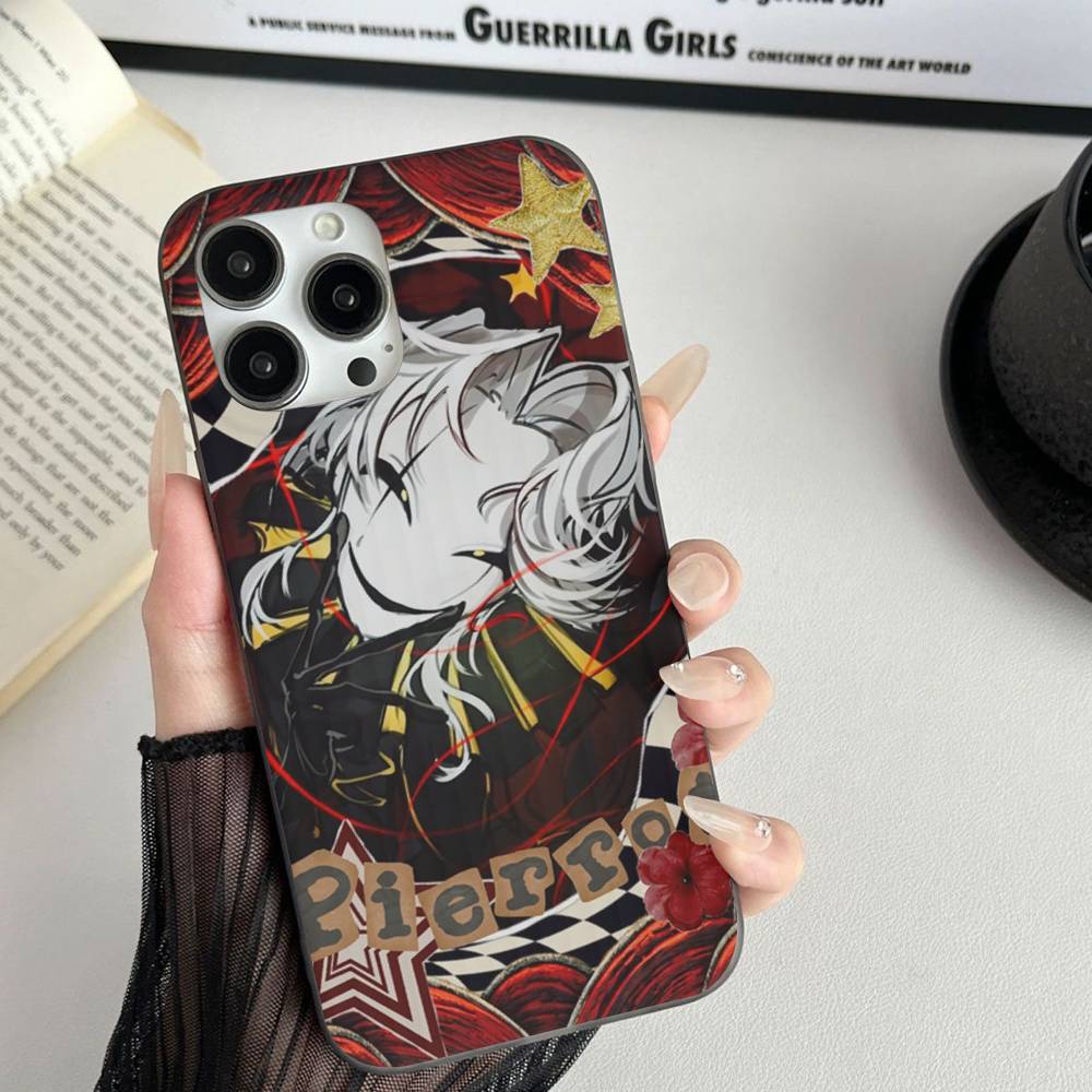Pierrot The Freak Circus Funny Game Corrugated Stripe Phone Case For IPhone 17 16 15 14 13 12 11 Pro Max Plus Pro Shockproof