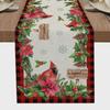 Christmas Tree Print Tablecloth New Year Party Decoration Table Runner for Wedding Christmas Style