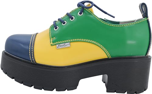 Yosuke Platform Shoes 6310007 Women's Navy Blue Combination Sizes 22.0cm-22.5cm