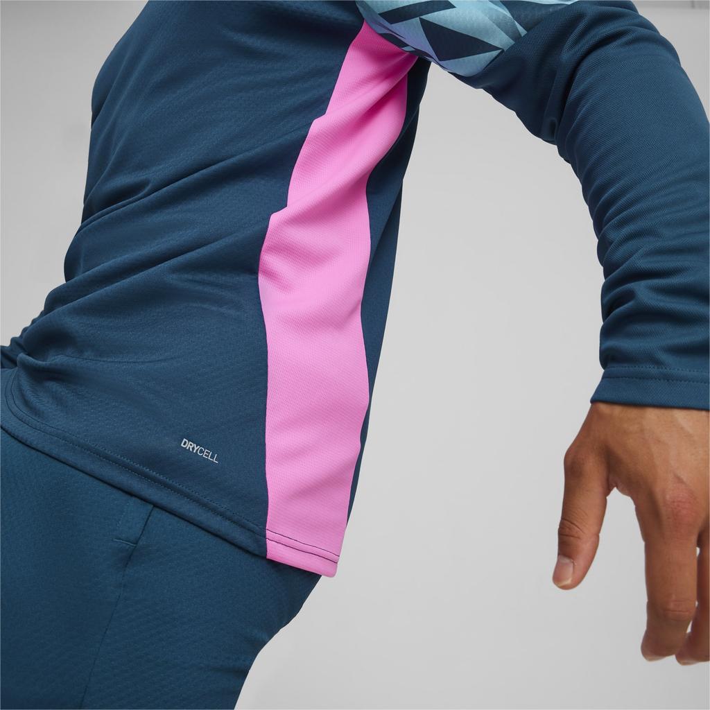 Puma Individual Final Printed Casual Sports Long Sleeve Football Shirt Men tops Blue 658982-56