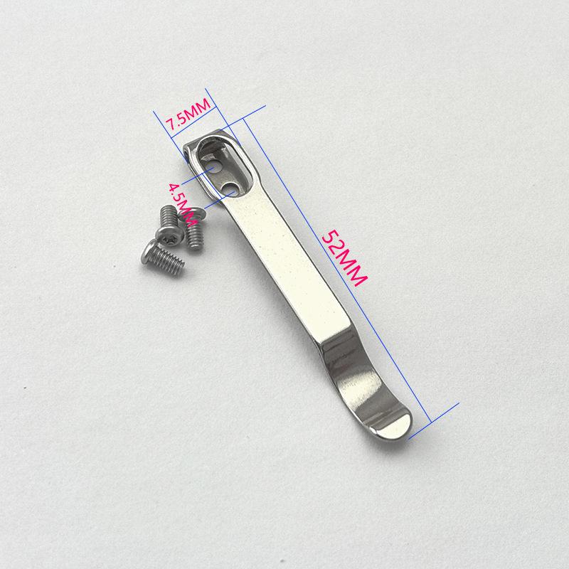 Stainless Steel Back Clip for DIY Folding Pocket Knife Tool DIY Accessories Back Clip Custom Folding Knife Back Clip Holder