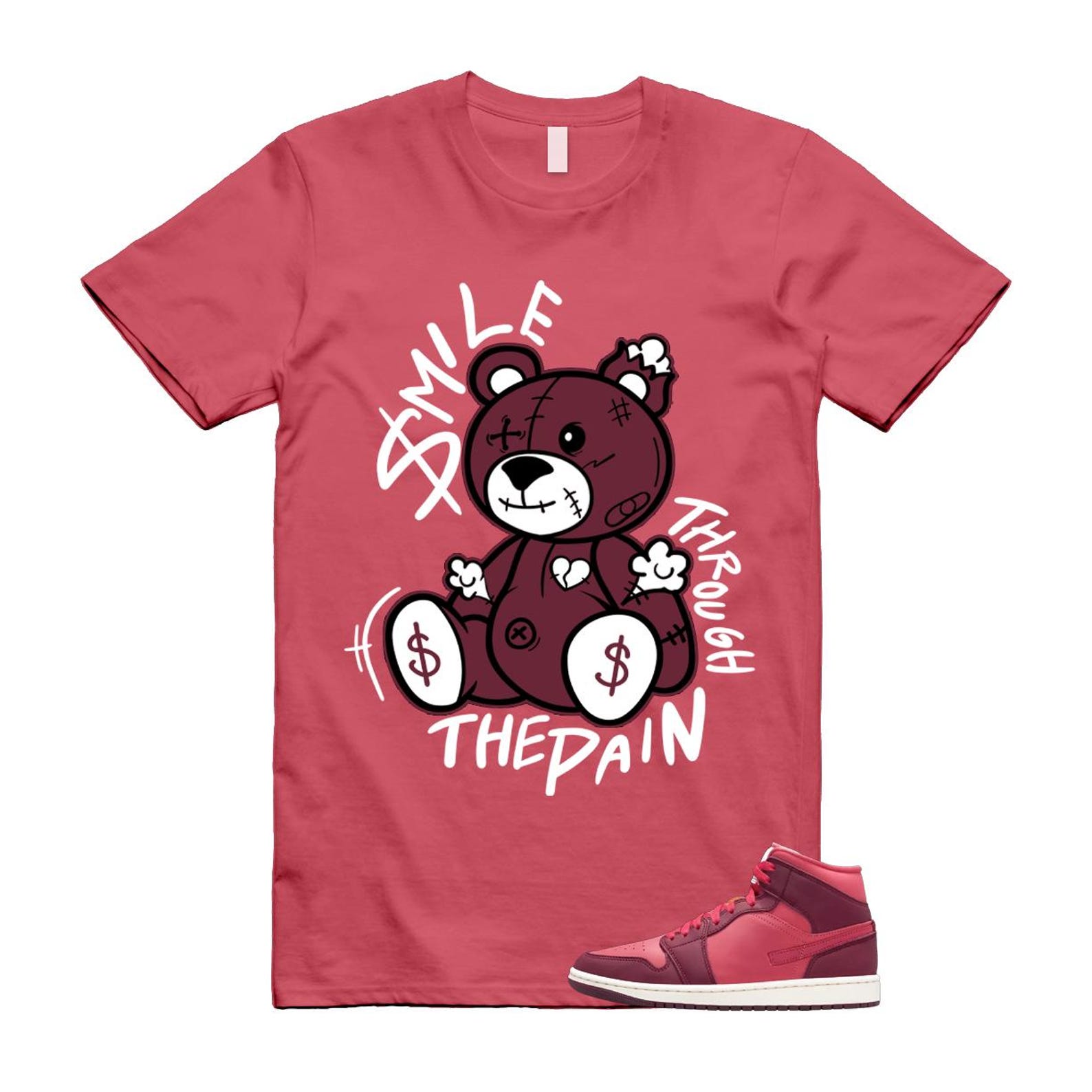 1 Valentine s Day Mid SE Team Red Sierra Pueblo White Pink T Shirt Match SM2 3XL