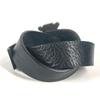 GUCCI 223896 G logo buckle  belt Leather Black/Silver
