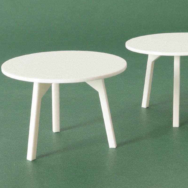 1 Piece Dollhouse Miniature White Round Table Model Simulation Furniture Decoration Diy Accessories Toys