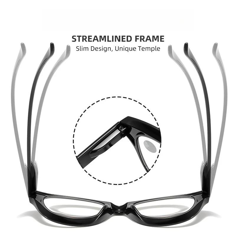 Large-Frame Cat-Eye Presbyopia Glasses Women's INS Style Blue Light Blocking Reading Glasses with Plus Diopters 0 To +4.0
