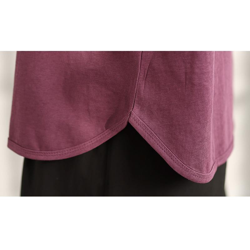 DIMANAF 2025 Kadın Yeni Yazlık Bol Büyük Beden Tişört Kısa Kollu Pamuk Vintage Baskılı Üstler Tişörtler Maksi