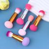 2-in-1 Multi-Purpose Makeup Tool Double-Ended Beauty Sponge & Blush Brush For Foundation, Powder & Blush