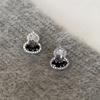 Silver needle zircon crystal gourd stud earrings light luxury high-end earrings simple daily versatile new Chinese earrings wholesale