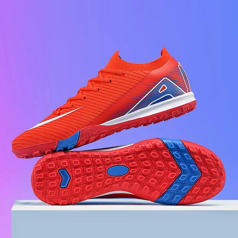 New Men Soccer Shoes Non Slip Football Boots Cleats Adult Training Boys Outdoor Sport Long Spikes Breathable Match Comfortable