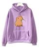 Funny Capybara Print Mikina Dámské/Pánské Kawaii Kreslené topy Mikina pro dívky Unisex Fashion Harajuku Grafické Pulovry s kapucí
