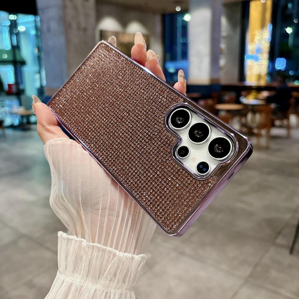 Luxuriöse strassbesetzte, stoßfeste Handyhülle für Samsung S26/S25 Ultra
