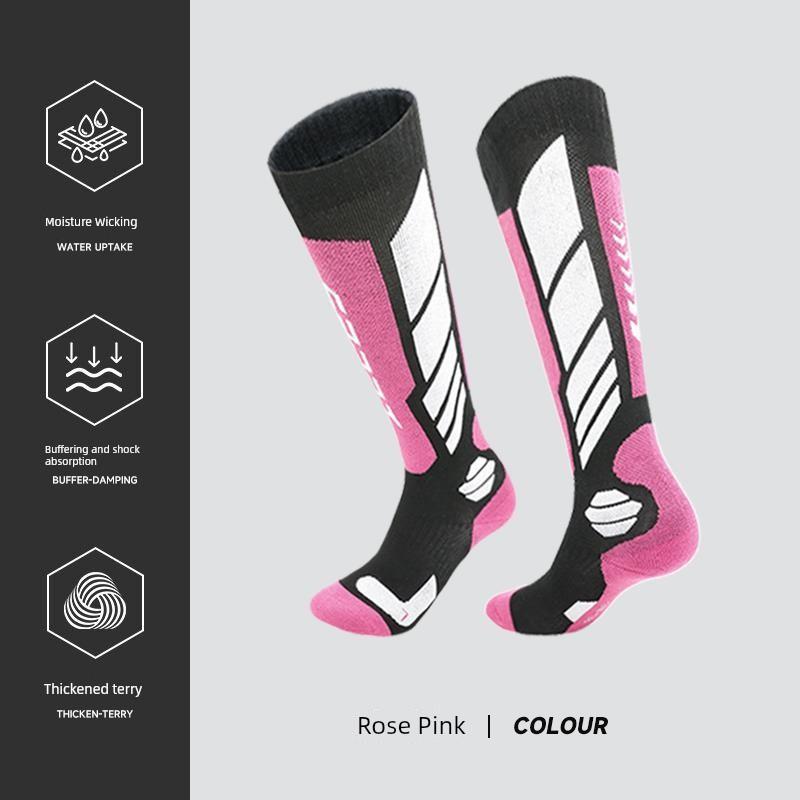 Ski Socks for Men, Outdoor Sports, Running, Mountaineering, Non-Slip, Wear-Resistant, Four-Season Thin Thermal Socks, Women's Single-Board