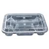 Disposable Rectangular Lunch Box with Compartments