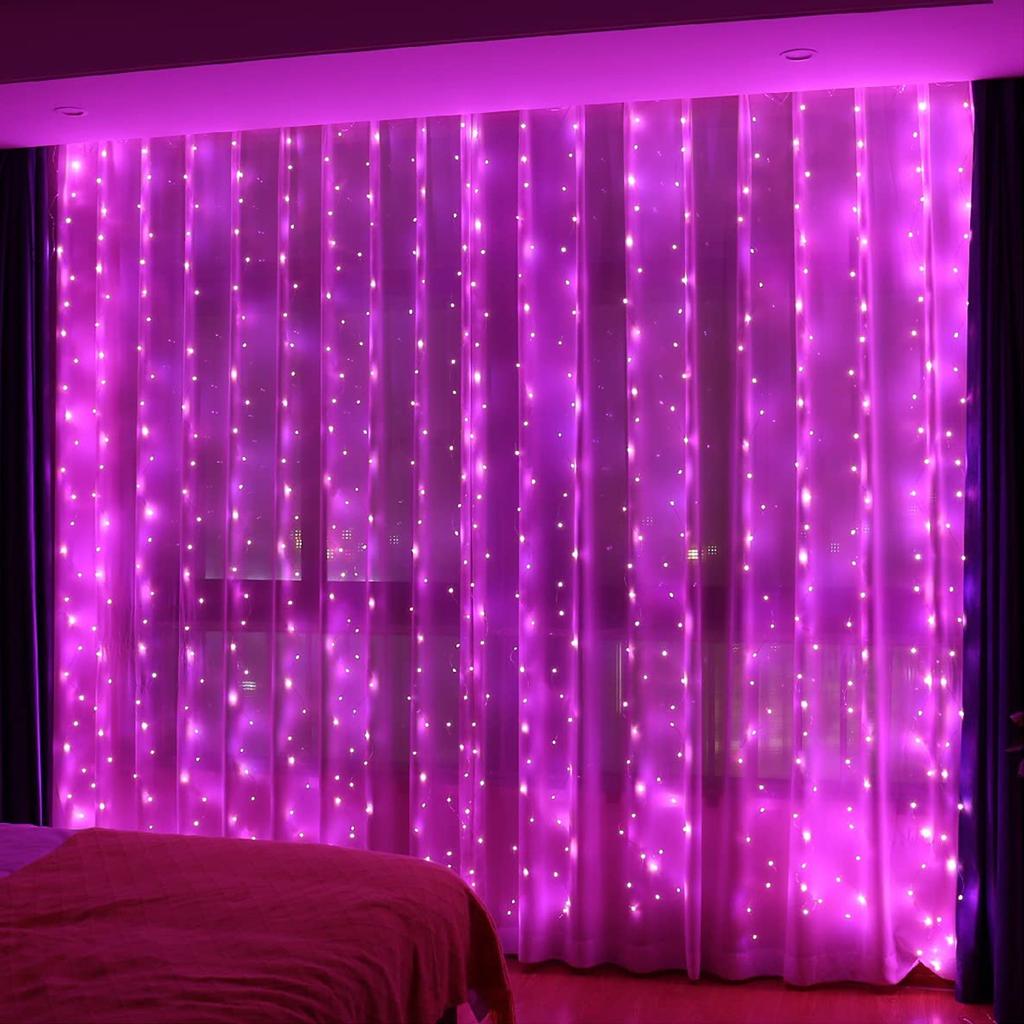 300 LED-lysgardin 3 MX 3 M USB-lysgardin med 8 moduser fjernkontroll Justerbar lysstyrke Soveromsvindu Innendørs Utendørs