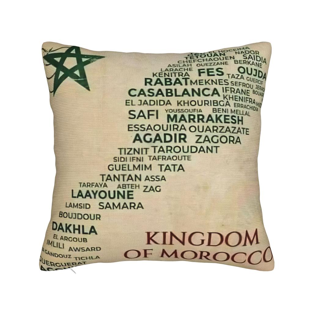 Pillow Cover Morocco The Kingdom Of Morocco Cute Funny Pillow Case For Sofa Couch Bed Living Room Pillowcases