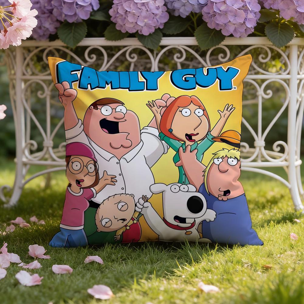 Hot Anime F-Family GuyS Cushion Cover Home & Car Dual-Scene Pillow Cover: Reversible for Premium Comfort