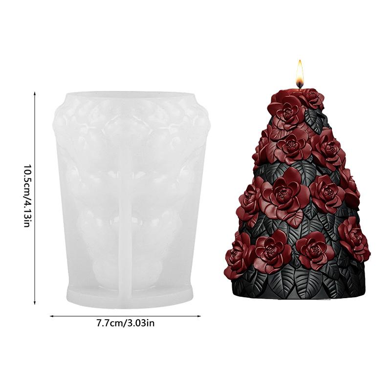 3D Julgran Ljus Silikonform DIY Julparty Dekoration Aromaterapi Gips Tillverkningsformar Heminredning Gåvor