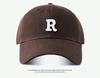 Large Head Circumference Baseball Cap Men's /Women's Dome Hat Soft Top Cap 60/65cm Sun Protection  Letter R Hat Adult Caps