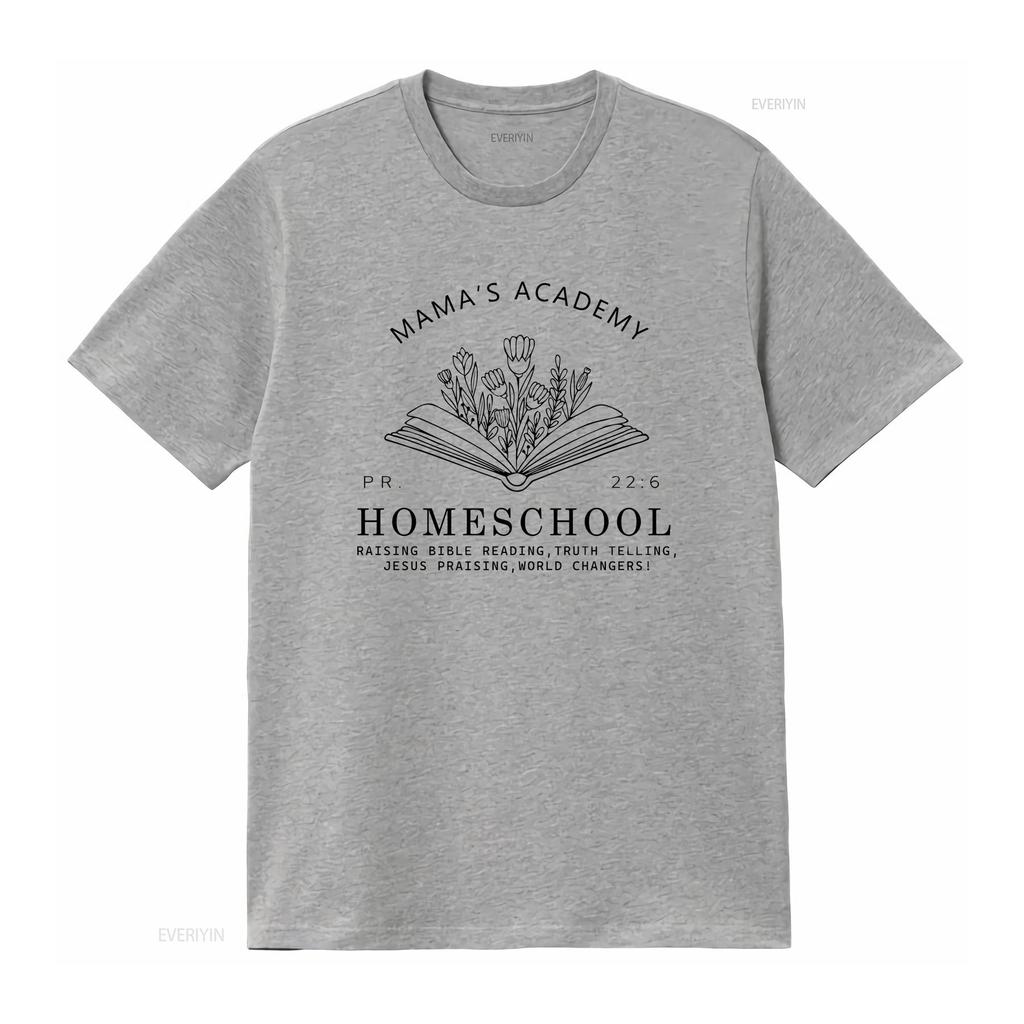 Mama's Academy T Shirt Homeschool Mama Christian Raising Disciples Arrows vintage Washed Versatile designer clothes Comfortable