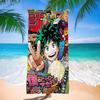 Amine My Hero Academia Kaminari Denki Microfiber Beach Towel Absorbent Quick Dry Yoga Swimming Resort Mountain Climbing Towel