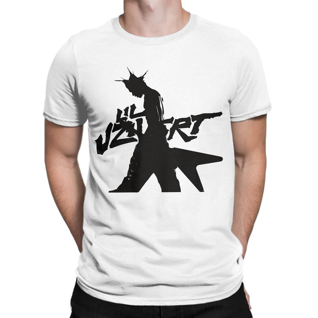 Rapper L-Lil U-Uzi Vert T Shirt Summer  Cotton T Shirts For Men's Harajuku Pattern Tee Shirt Short Sleeve Street Style Tees