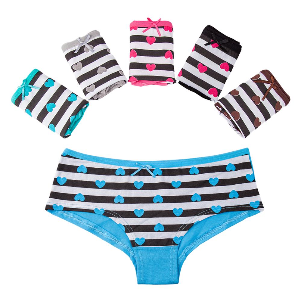Buy Women's Panties Cotton Striped Briefs For Women Girls Bow Shorts