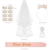 Wedding Decorations Bridal Shower Wedding Veil Team Bride To Be Satin Sash Bachelorette Party Girl Party Decoration Supplies