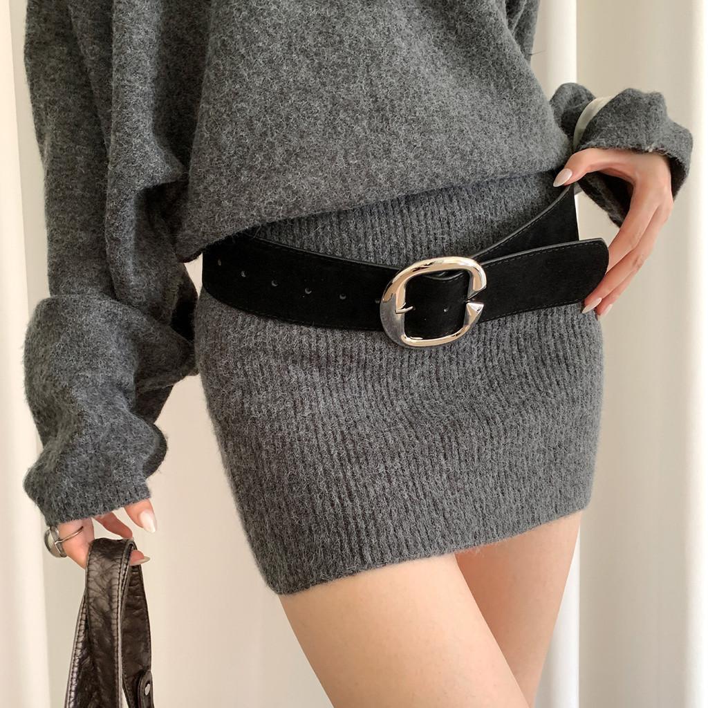 Elegant Pu Wide Belt For Women With Alloy Buckle For Dress And Jeans Styling