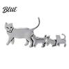 Cat Backpack Pin Family Brooch Pin, Golden Silver Plated Alloy Kitten Lapel Animal Pins Shape Badge Jewelry for Clothing Bags Hats Coats Accessories