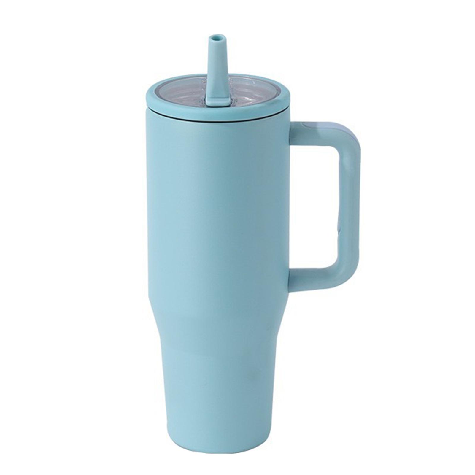 

Бутылка для воды из нержавеющей стали 40 унций персонализированная термокружка с соломинкой термос термос термокружка для занятий спортом на открытом воздухе 1200ml небесно-голубой