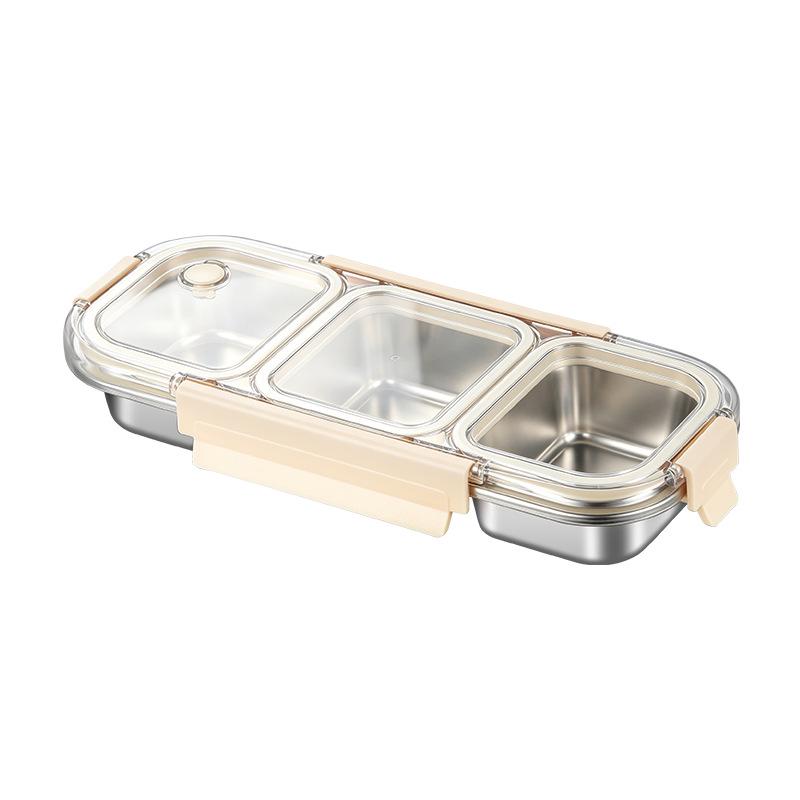 304 Stainless Steel Compartmented Lunch Box - Leak-Proof, Microwaveable, Insulated Bento Box.