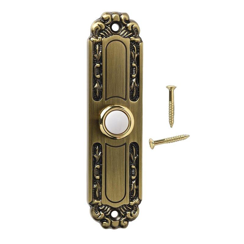 

Fresh Heavy Duty For Home Doorbell Button, 5.1 Inch Antique-Bronze Wall Mounted Door Bell European Style Decoration