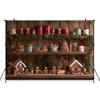 Mocsicka Christmas Kitchen Backdrop Wooden Cabinet Tableware Decorations Christmas New Year Party Festival Backgrounds Wallpaper