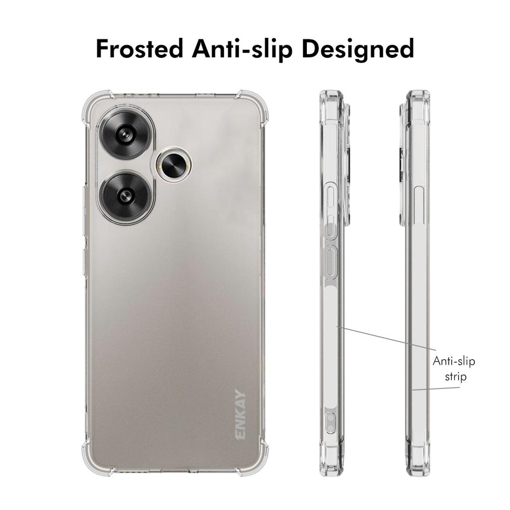 ENKAY HAT PRINCE For Xiaomi Redmi Turbo 3 5G/Poco F6 5G TPU Case Non-Slip Clear Phone Cover
