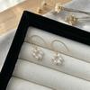 Hand-woven Natural Freshwater Pearl Earrings Women's Simple Daily Commuting Retro High-end Feeling Gold Earrings New