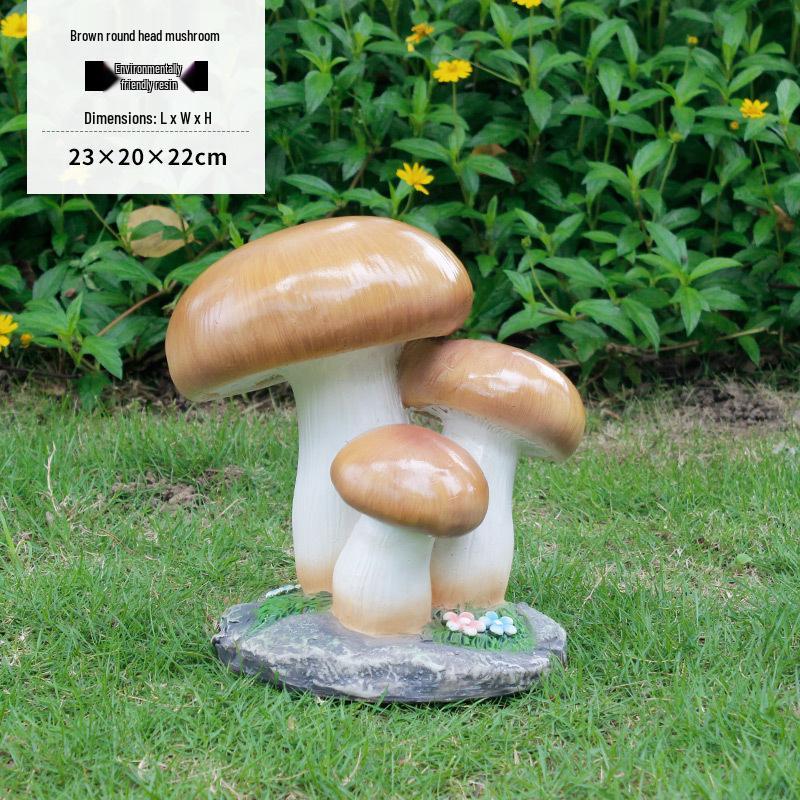 Resin Mushroom Ornaments for Outdoor Garden and Lawn Decor