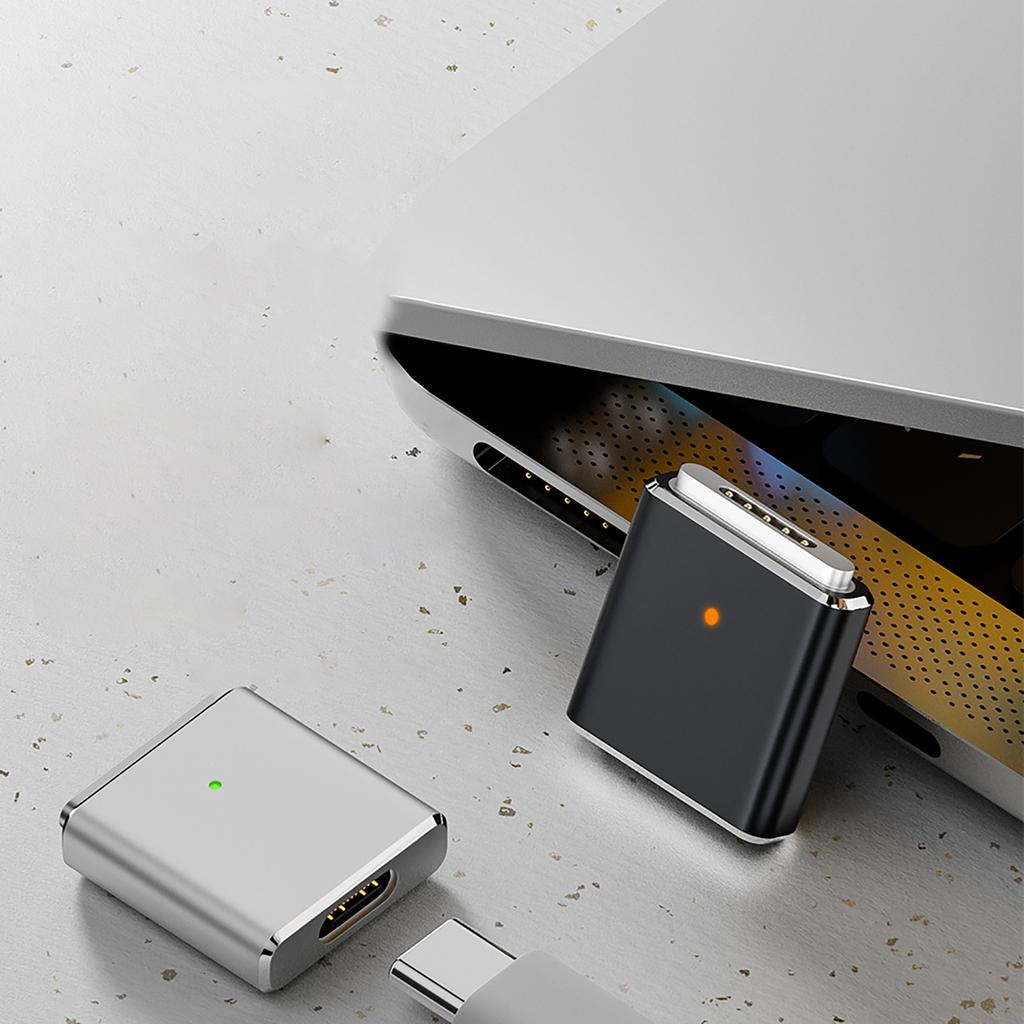 Typ C auf Mag 3 100W Gerader Stecker Adapter Schnellladung Tragbarer Konverter für Book Air 15in M2-Chip 2023